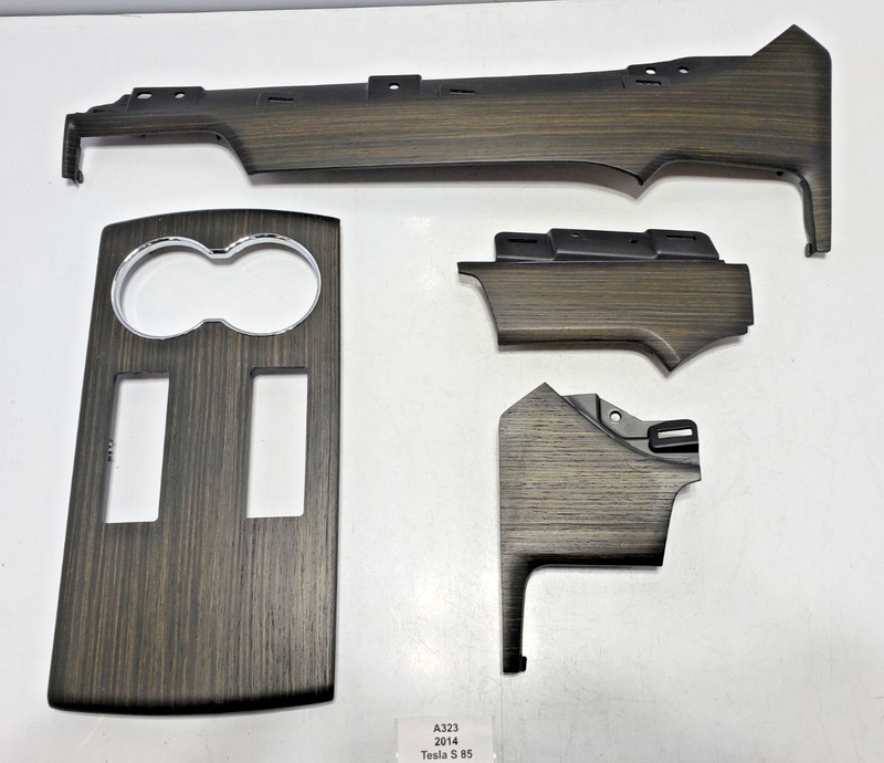 ✅ 12-20 OEM Tesla Model S Front Right Left Dashboard Console Vent Trim Wood SET*