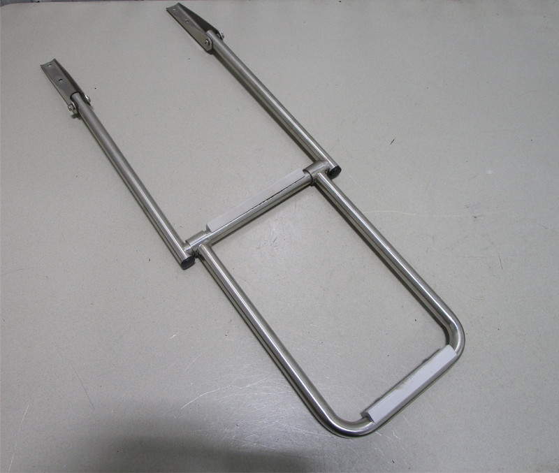 Marine Boat Rear Stern Boarding Ladder 2 Step Stainless Steel 28" L x 12" W
