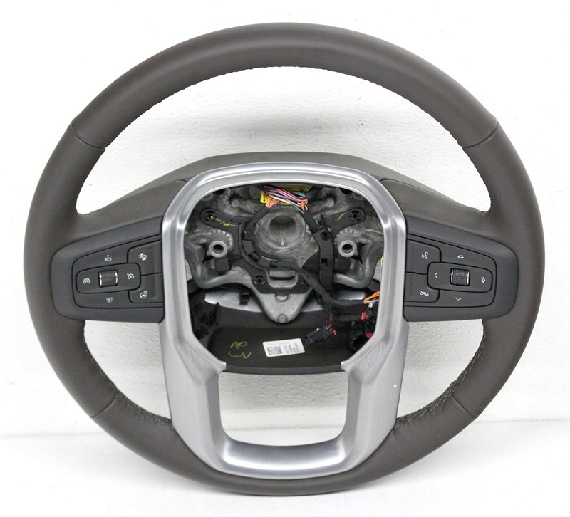 OEM Steering Wheel For GMC Sierra 1500 Brown Leather 86827449
