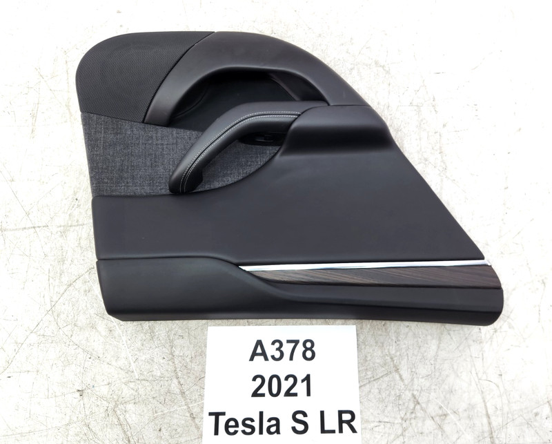 ✅ 21-25 OEM Tesla Model S Rear Left Driver Side Leather Door Panel Trim Card