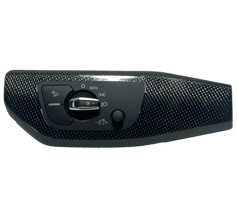 📌 2017-2025 AUDI S4 A4 S5 A5 CARBON FIBER HEADLAMP SWITCH KNOB PANEL TRIM OEM