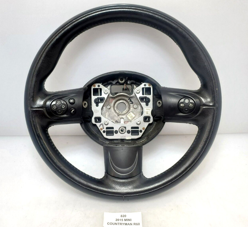 ✅ 11-16 OEM Mini Cooper R60 R61 Sport Steering Wheel Black Leather W/ Buttons