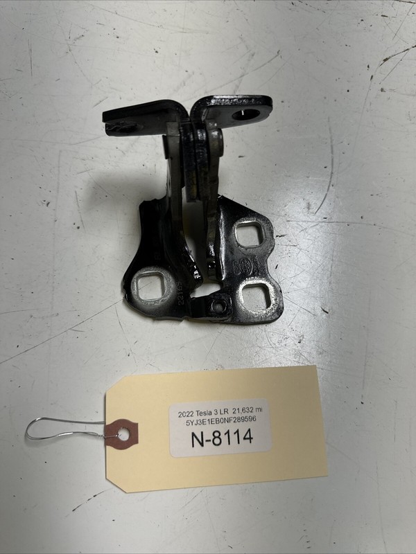 2017 - 2022 Tesla Model 3 Front Upper Door Hinge Left LH OEM 8114 B74