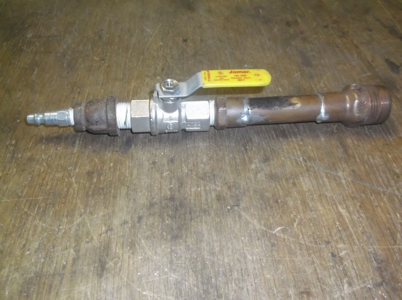 Jomar 48RO Gas Shut-Off Valve w/ Gas Line and Fittings T100SS-N