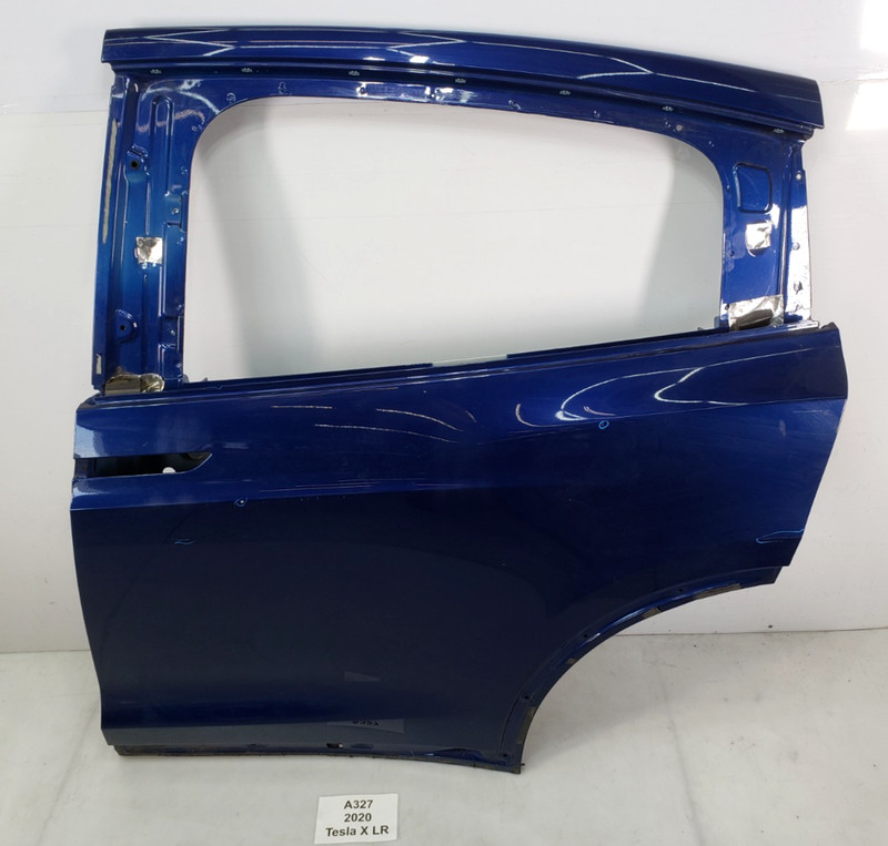 ✅ 2016-2020 OEM Tesla Model X Rear Left Driver Side Door Shell Blue PPSB NOTE*