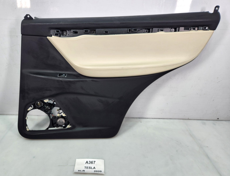 ✅ 16-20 OEM Tesla Model X Rear Right Passenger Side Door Panel Trim Card Cream*