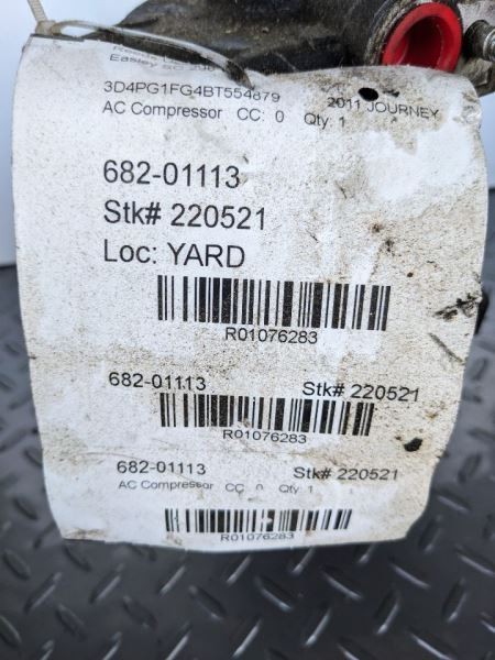 AC Compressor With Rear AC Fits 11-19 JOURNEY 1076283
