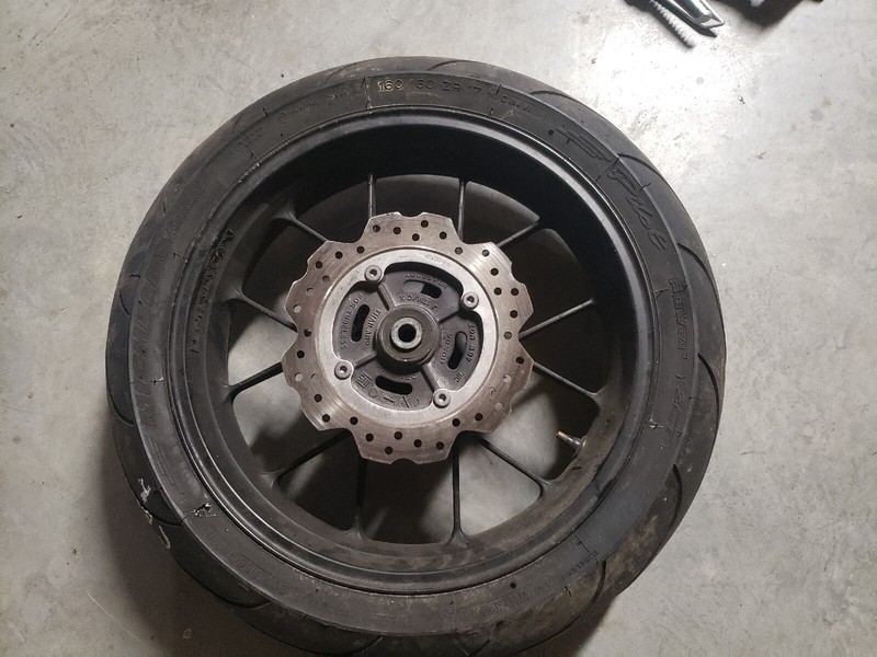 2017 HONDA CBR500 R REAR WHEEL TIRE PACKAGE W/ BRAKE ROTOR