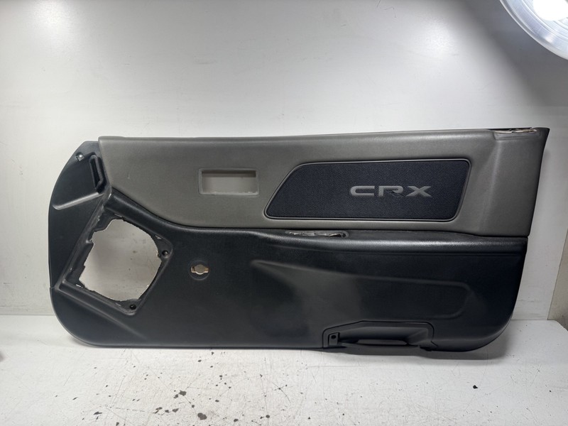 90-91 Honda CRX SI Right Door Panel Gray/Black OEM