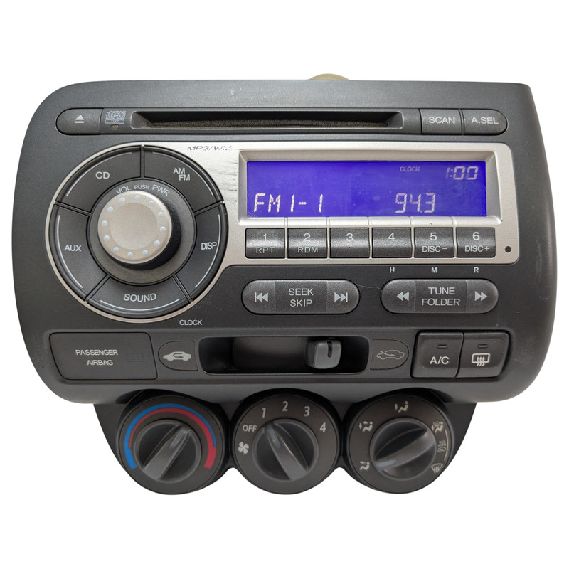 2007-2008 Honda Fit Radio AM-FM-CD Player Assembly OEM 39101-SLN-C010