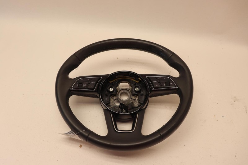 2017-2019 AUDI A4 DRIVER STEERING WHEEL LEATHER BLACK W/ SWITCHES OEM