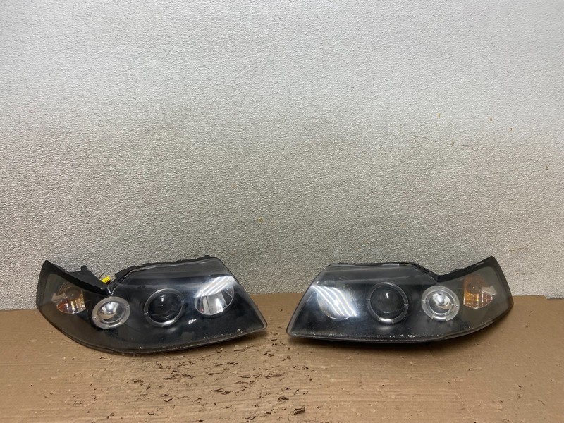 1999 to 2004 Ford Mustang Left+Right Set Side Black LED Headlights AB1719 DW