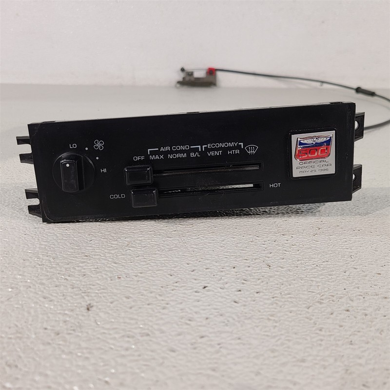 86-89 Corvette C4 Climate Control Hvac Control Screen W/ Indy 500 Emblem Aa7245