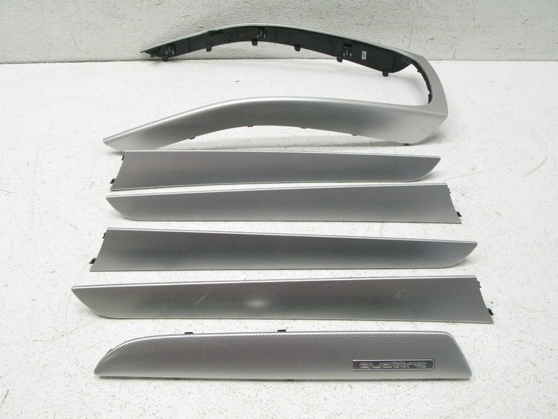 09-16 AUDI B8 A4 S4 DASHBOARD DOOR PANEL INTERIOR ALUMINUM TRIM SET OEM 022322