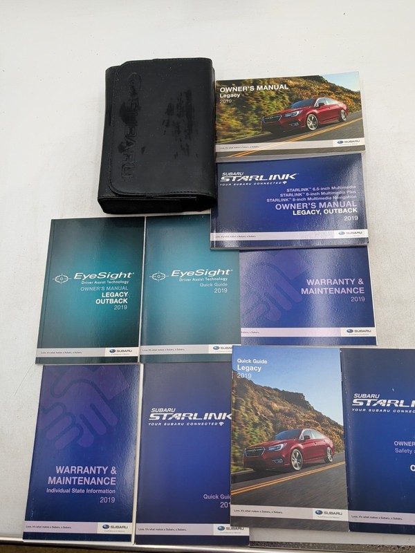 2019 Subaru LEGACY Factory Owners Manual Set With Starlink Navigation And Case