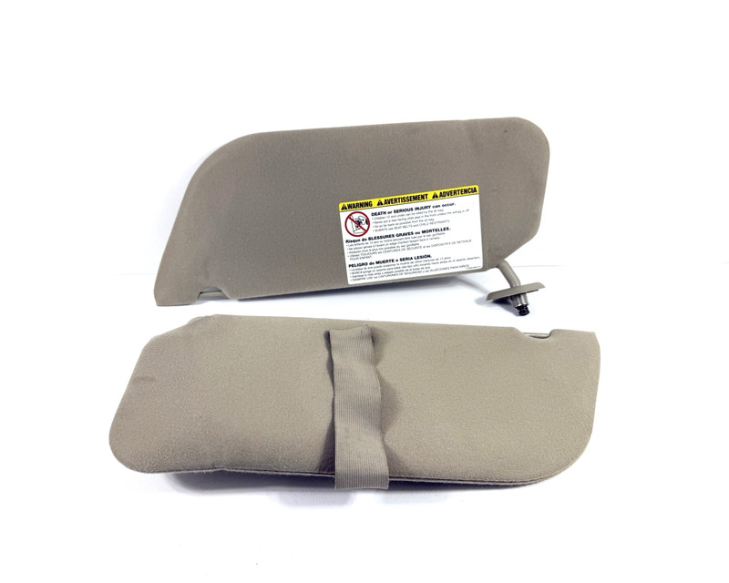 2005-2007 Ford F250 F350 Sun Visor Visors Left & Right x2 Pair Set *Light Tan*