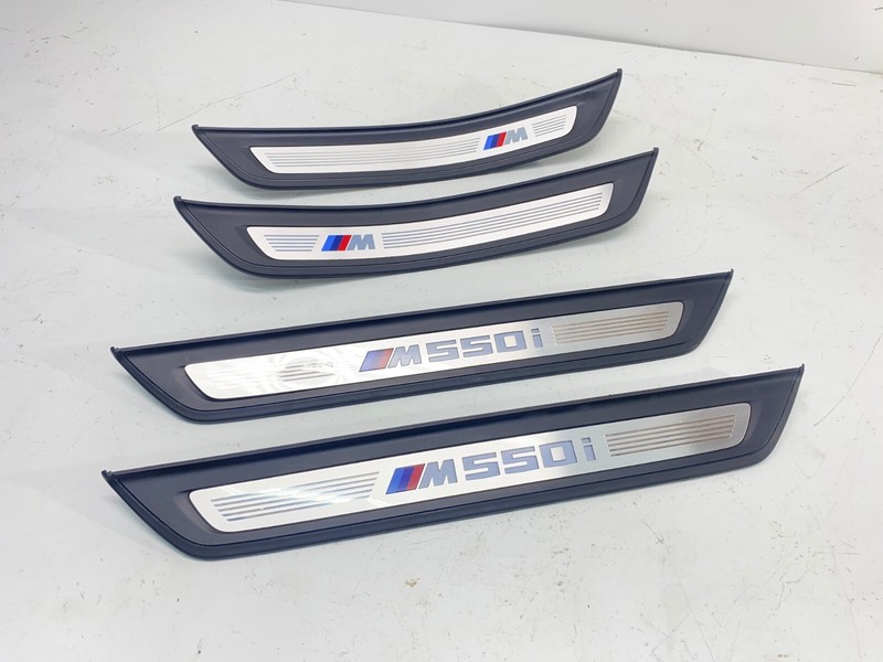 17-20 BMW G30 M550 Front & Rear Illuminated Door Sill Trim Plate Cover Set! OEM✅
