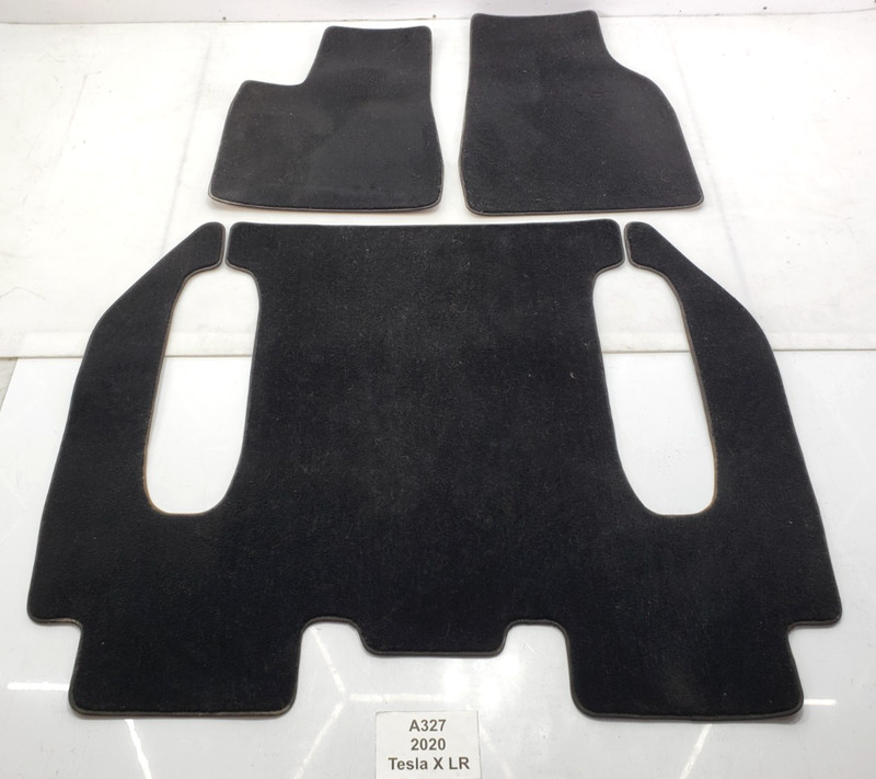 ✅ 2016-2020 OEM Tesla Model X Floor Mats Covers Carpet Black SET
