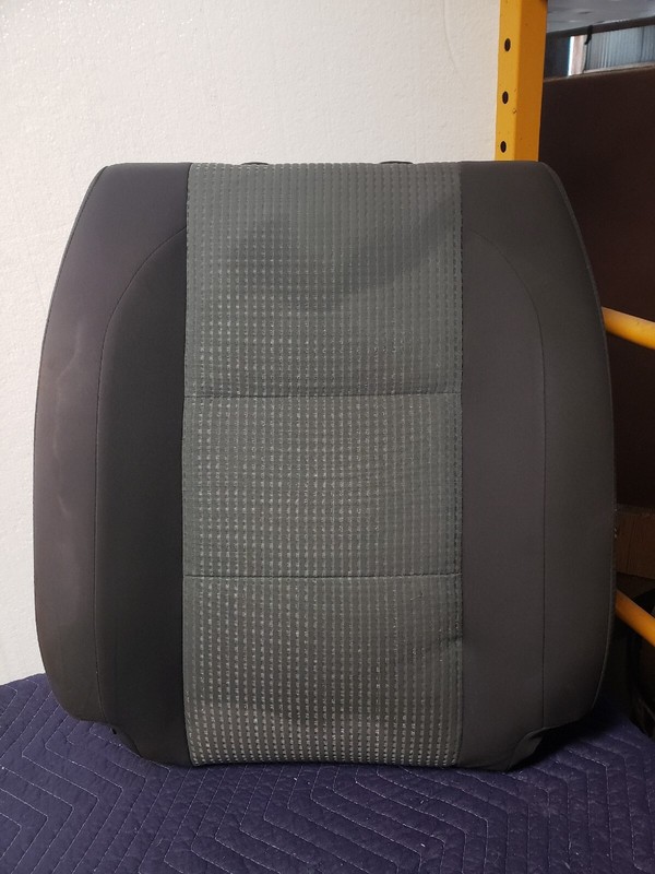 Fits 2005 - 2007 Nissan Titan Front Passenger Back Black/Gray Cloth Seat Cover