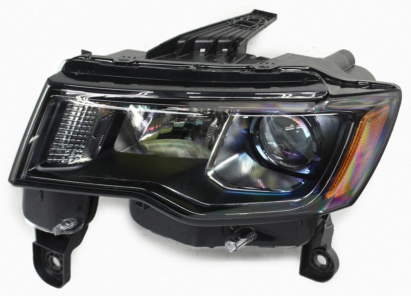 OEM Left Driver Side Halogen Headlamp For Jeep Grand Cherokee Black Bezel