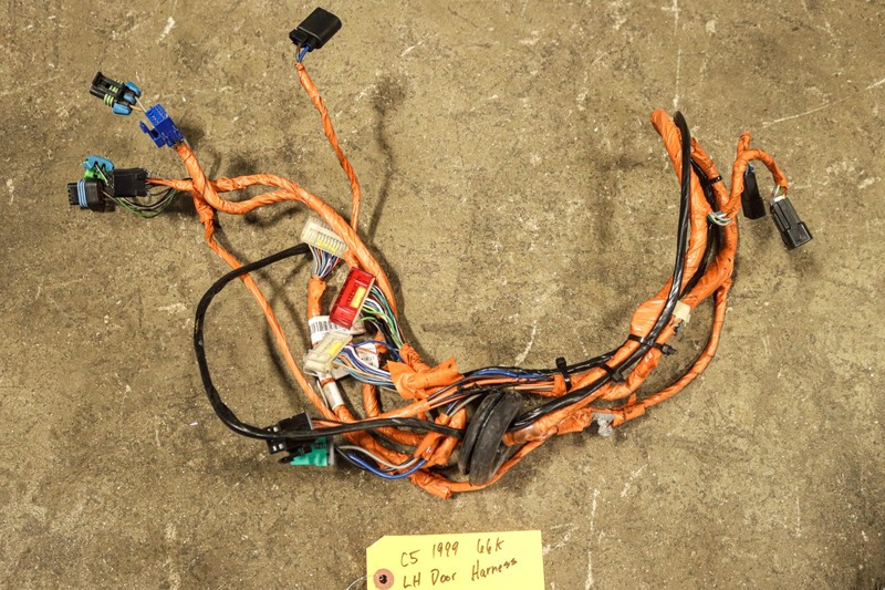 97-04 Chevrolet Corvette C5 LH Driver Side Door Wiring Harness 66K OEM *USED*