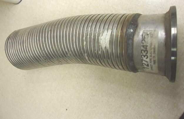USED VOLVO EXHAUST PIPE 12733425, 740B-G780B, 16.75" FREE SHIPPING