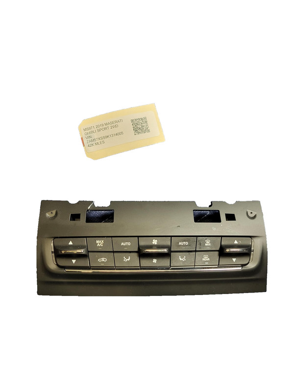 Used Oem Maserati A/C Heater Climate Control for 2014-2020 Ghibli 3.0L 2WD
