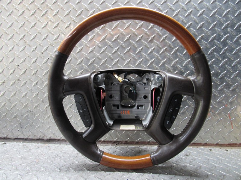 2011 BUICK ENCLAVE STEERING DRIVE WHEEL WOOD AND BROWN LEATHER