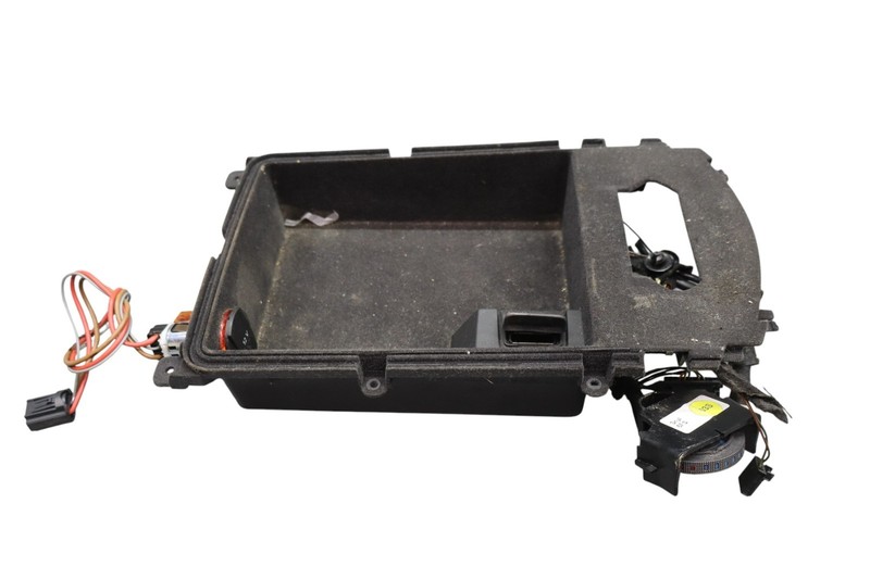 12-18 Audi A6 C7 Front Center Console Storage Box & Power Outlet Port Oem
