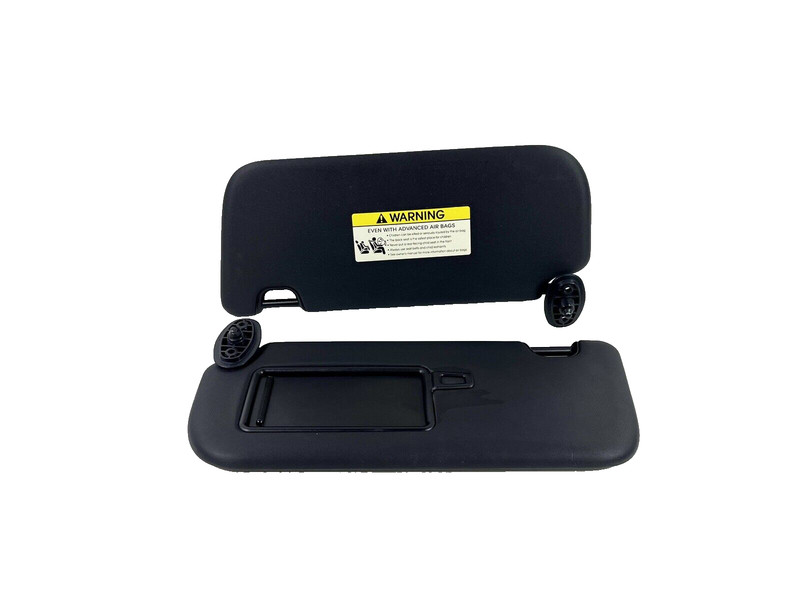 2014-2019 Kia Soul Sun Visors Left Driver Right Passenger Side Pair Black Vinyl
