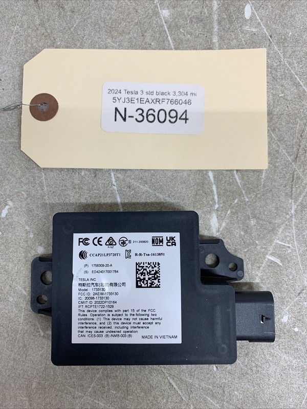 ⚡️24-25 Tesla 3 Rear LH Bluetooth Transceiver Module 1758309-20-A 36094 B123