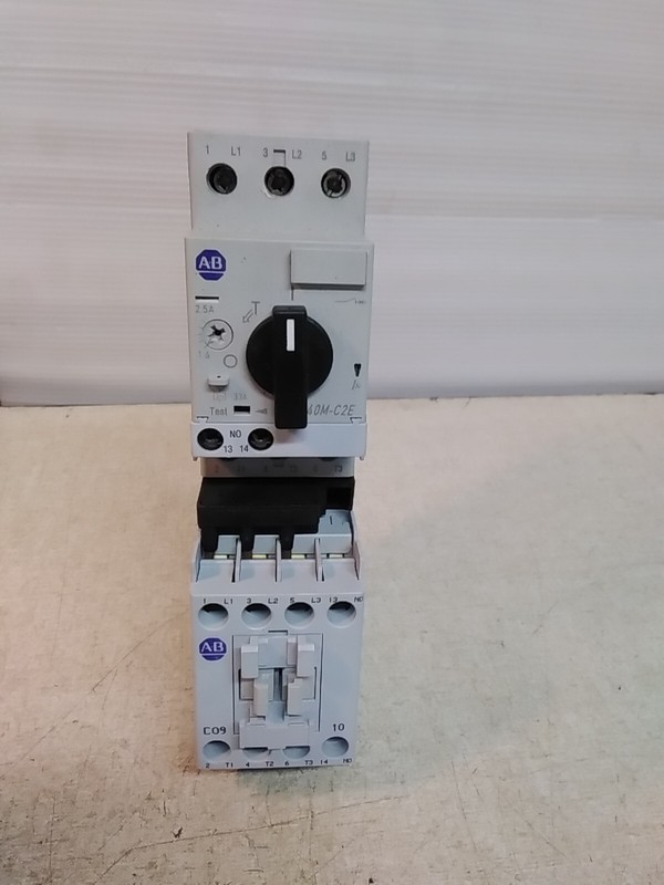 Allen-Bradley 140M-C2E-B25 Series B Circuit Breaker W/ 100-C09*10 Series A...