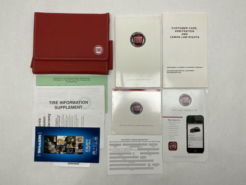 Owners Manual User Guide 2016 Fiat 500 500C 85674