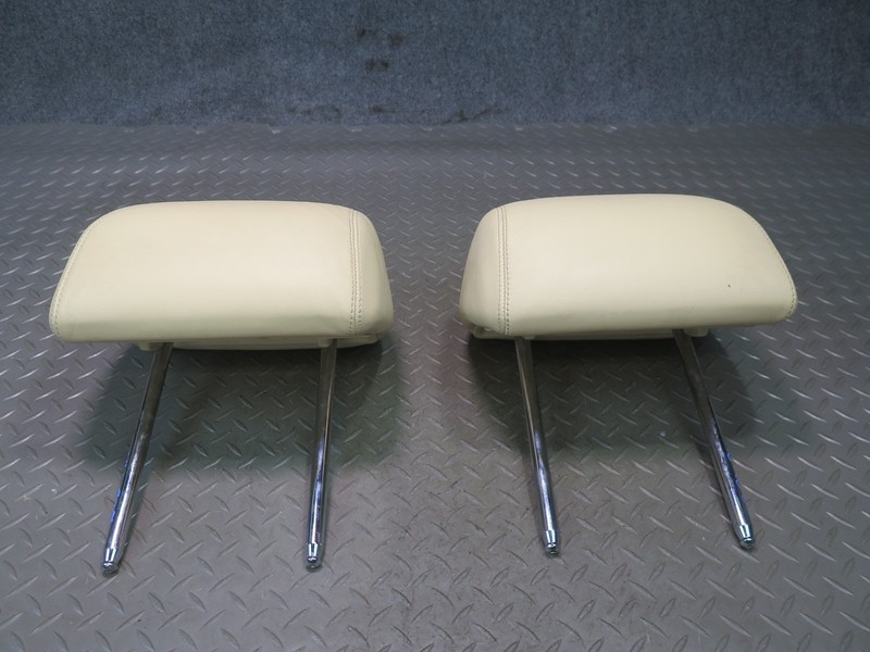 2006-2012 BENTLEY FLYING SPUR REAR LEFT & RIGHT SIDE SEAT HEADREST BEIGE SET