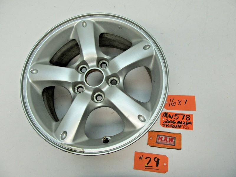 WHEEL 16 X 7 INCH ALUMINUM ALLOY RIM SENSOR OVAL DIMPLES 5 SPOKE LUG for TRIBUTE