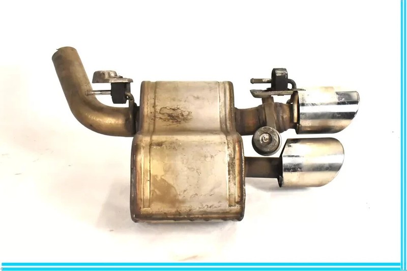 14-17 Maserati Ghibli Rear Left Driver Side Exhaust Muffler Dual Tip OEM