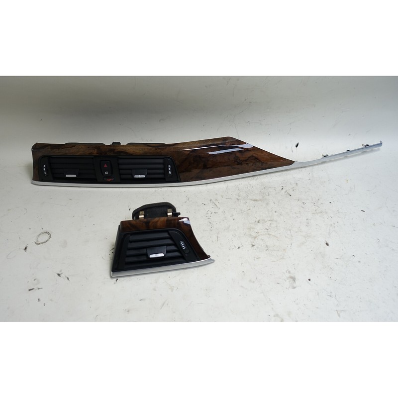 2012-2017 BMW F30 3-Series F32 Front Dash Wood Trim Set Walnut Root Chrome OEM