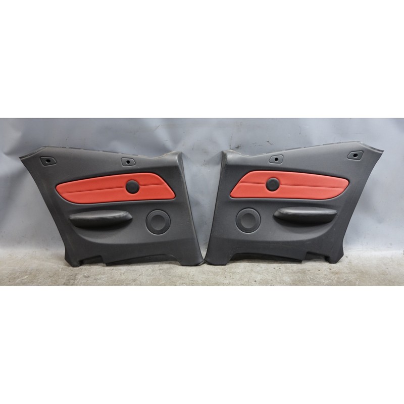 09-13 BMW E88 1-Series Convertible Rear Seat Side Trim Panels Red Leather OEM