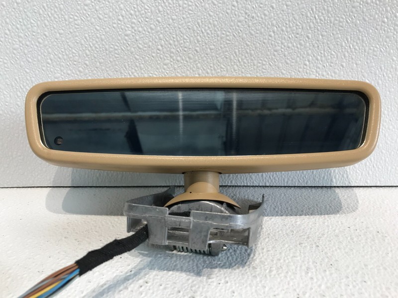 00-06 Mercedes W220 S600 S430 S55 AMG Overhead Inner Rear View Mirror OEM Tan