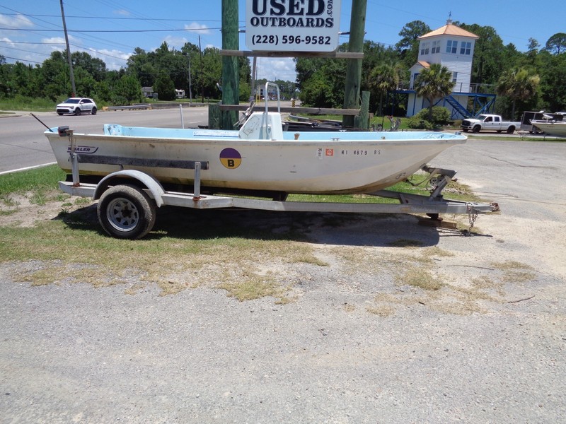 Used 1966 Boston Whaler16'7" Center Consol Bay Boat with Galvanized Trailer