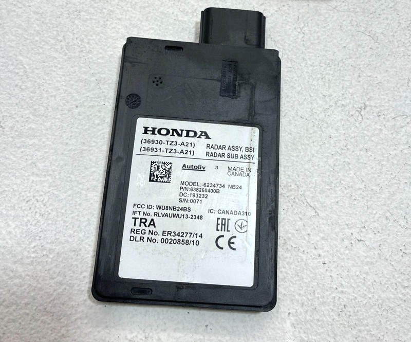 2018-2019-2020 ACURA TLX BLIND SPOT RADAR CONTROL MODULE REAR RIGHT SIDE OEM