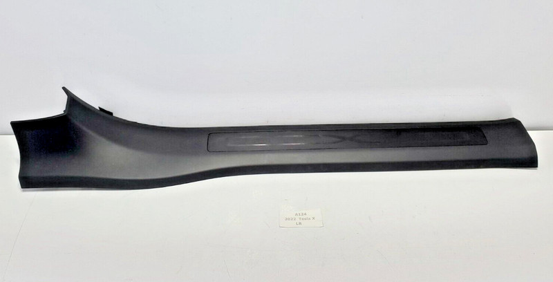 ✅ 21-23 OEM Tesla Model X Front Left Driver Side Lower Sill Scuff Plate Black