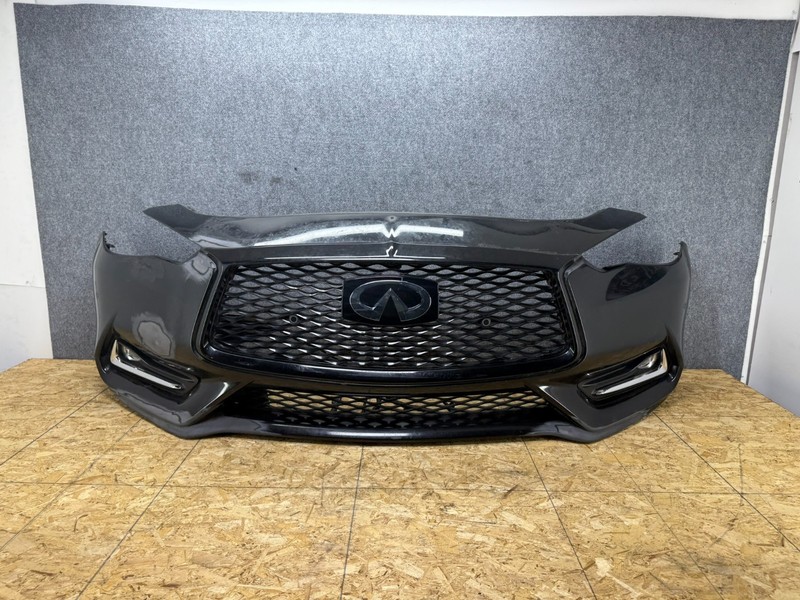 INFINITI Q60 2017-2022 OEM FRONT BUMPER COVER W/ GRILL & SENSOR ASSEMBLY (BLACK)
