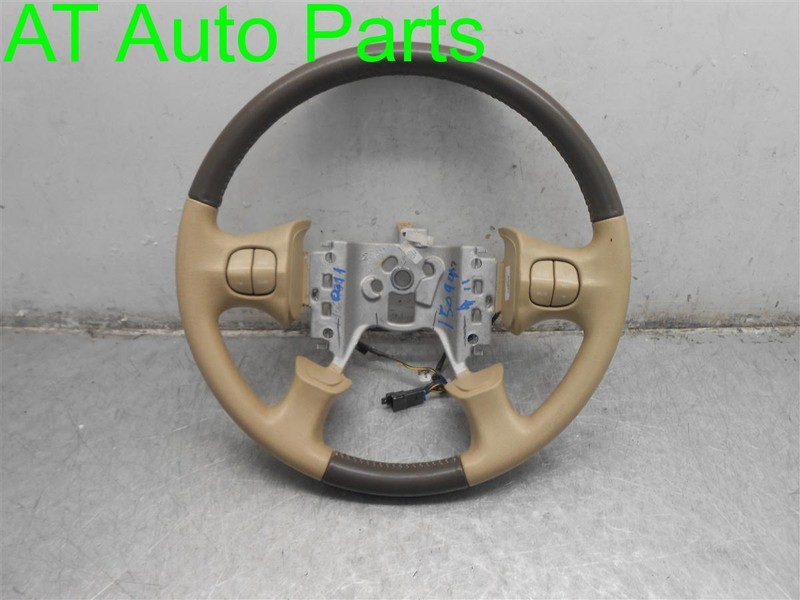 2003 BUICK RENDEZVOU STEERING WHEEL WITH CONTROLS TAN OEM