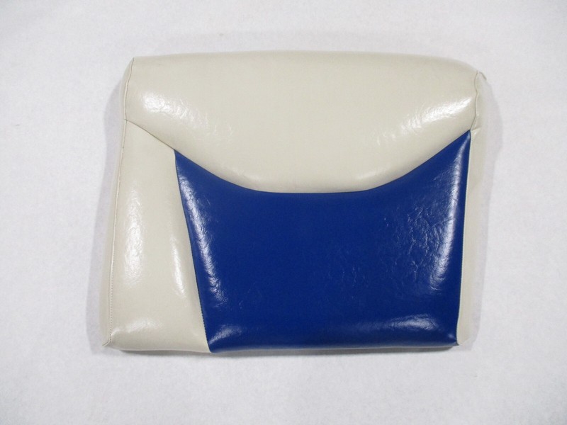 2005 Hurricane Sundeck SD257DC Boat Port Side Bow Seat Back Cushion White & Blue