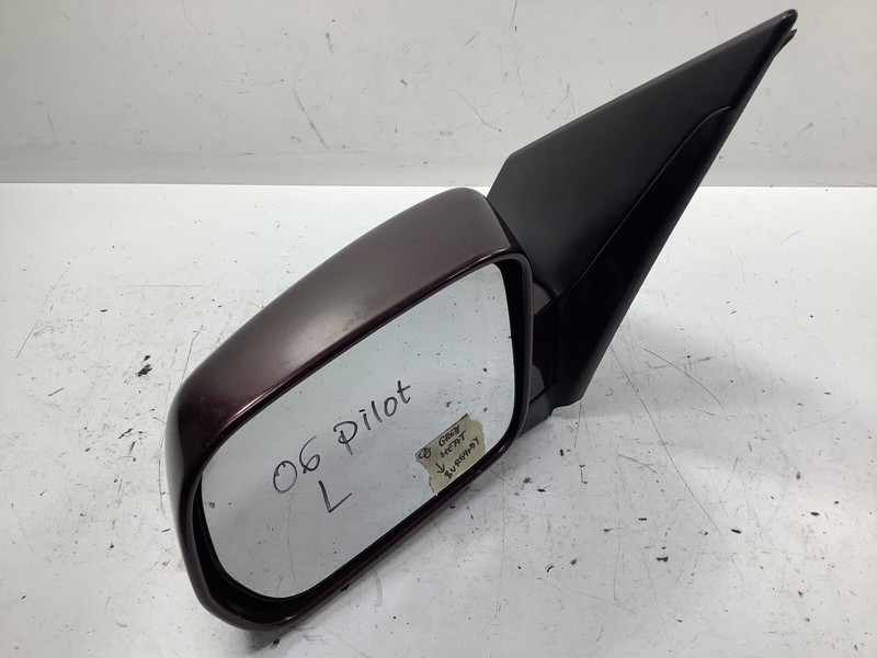 03-07 Honda Pilot Left Driver Side Power Rear View Mirror Heated Burgundy OEM