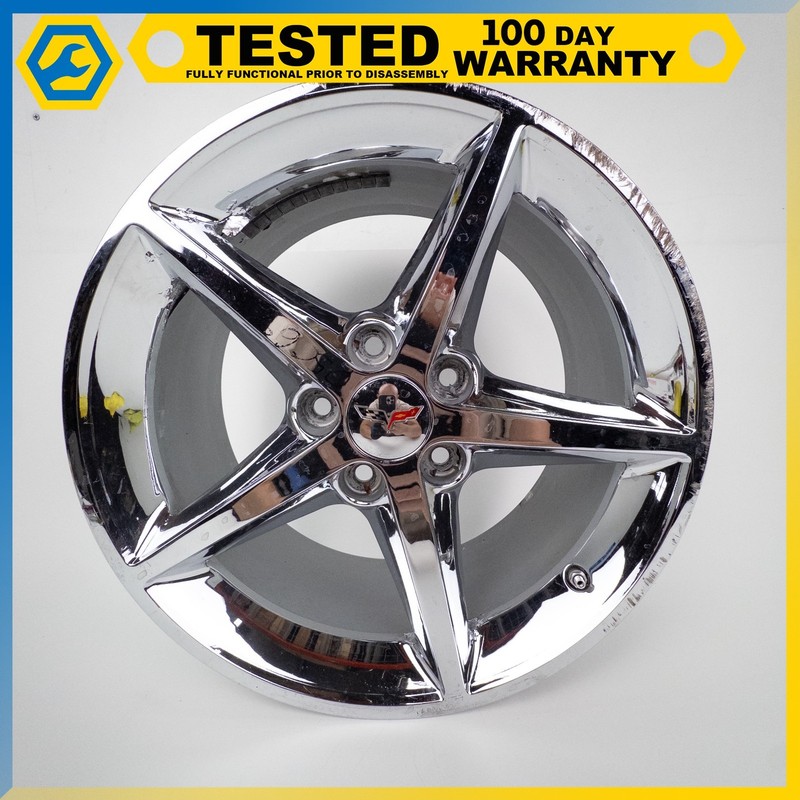 05-13 CHEVROLET CORVETTE C6 18X8,5J FRONT WHEEL RIM POLISHED OEM