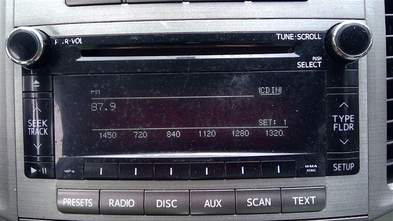 2010-2012 Toyota Venza Radio Stereo NON-NAV NON-BLUETOOTH A518AC 86120-0T090