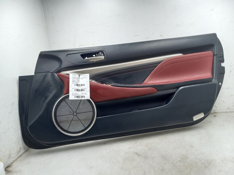 15 LEUXS RC350 F-SPORT FRONT PASSENGER RIGHT DOOR PANEL LEATHER RED/BLK-EB33