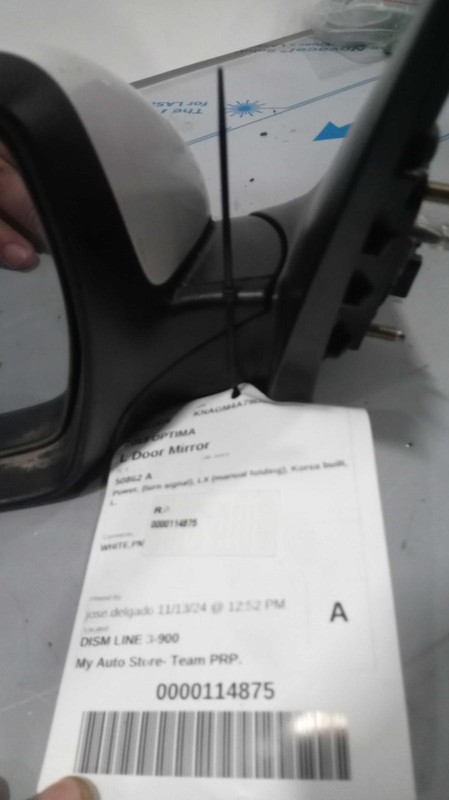 2013 KIA Optima Left Door Mirror Assembly WHITE 560691 Used 90K Miles